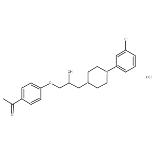 1-[4-[3-[4-(3-chlorophenyl)piperazin-1-yl]-2-hydroxy-propoxy]phenyl]ethanone;hydrochloride结构式