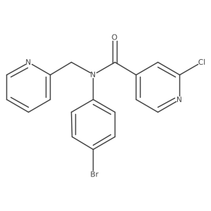 N-(4-bromophenyl)-2-chloro-N-(pyridin-2-ylmethyl)pyridine-4-carboxamide结构式