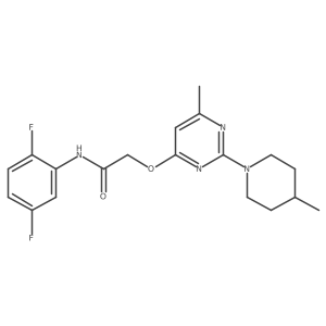 N-(2,5-difluorophenyl)-2-{[6-methyl-2-(4-methylpiperidin-1-yl)pyrimidin-4-yl]oxy}acetamide Structure