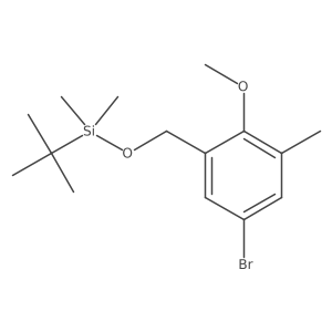 (5-Bromo-2-methoxy-3-methylbenzyloxy)(tert-butyl)dimethylsilane结构式