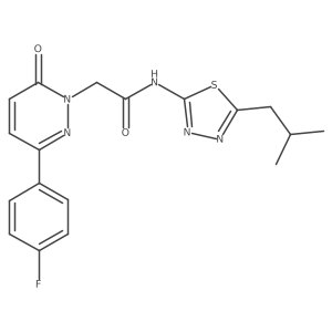 2-[3-(4-fluorophenyl)-6-oxopyridazin-1(6H)-yl]-N-[(2E)-5-(2-methylpropyl)-1,3,4-thiadiazol-2(3H)-ylidene]acetamide Structure
