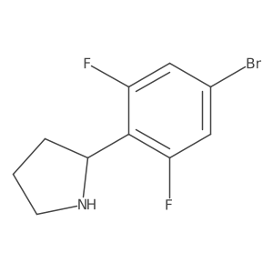 (R)-2-(4-Bromo-2,6-difluorophenyl)pyrrolidine结构式