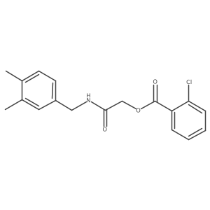 2-((3,4-Dimethylbenzyl)amino)-2-oxoethyl 2-chlorobenzoate结构式