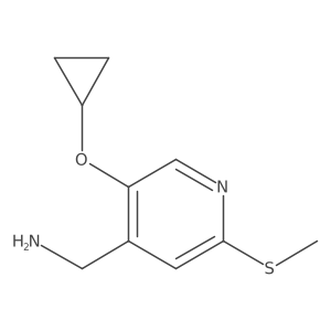 (5-Cyclopropoxy-2-(methylthio)pyridin-4-YL)methanamine Structure