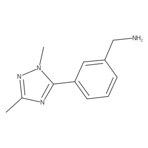 (3-(1,3-Dimethyl-1h-1,2,4-triazol-5-yl)phenyl)methanamine结构式