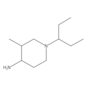 4-Piperidinamine, 1-(1-ethylpropyl)-3-methyl-结构式