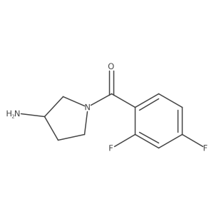 1-(2,4-Difluorobenzoyl)pyrrolidin-3-amine结构式