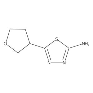 5-(Oxolan-3-yl)-1,3,4-thiadiazol-2-amine结构式