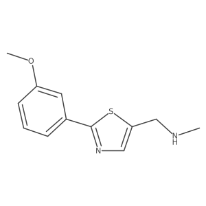 1-(2-(3-methoxyphenyl)thiazol-5-yl)-N-methylmethanamine结构式