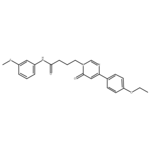 4-(4-(4-ethoxyphenyl)-6-oxopyrimidin-1(6H)-yl)-N-(3-(methylthio)phenyl)butanamide结构式