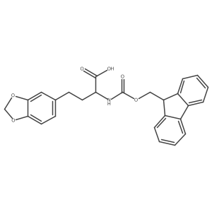 (R)-4-Benzo[1,3]dioxol-5-YL-2-(9H-fluoren-9-ylmethoxycarbonylamino)-butyric acid结构式