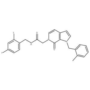N-[(2,4-difluorophenyl)methyl]-2-{1-[(2-methylphenyl)methyl]-7-oxo-1H,6H,7H-pyrrolo[2,3-c]pyridin-6-yl}acetamide Structure