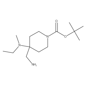 Tert-butyl 4-(aminomethyl)-4-[ethyl(methyl)amino]piperidine-1-carboxylate Structure