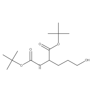 Tert-butyl 2-[(tert-butoxycarbonyl)amino]-5-hydroxypentanoate结构式