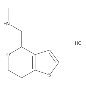 6,7-dihydro-N-methyl-4H-Thieno[3,2-c]pyran-4-methanamine hydrochloride Structure
