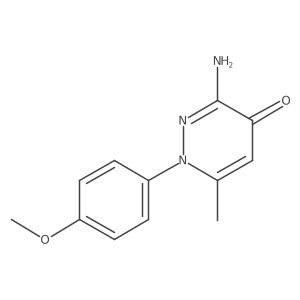 3-Amino-1-(4-methoxyphenyl)-6-methylpyridazin-4-one结构式