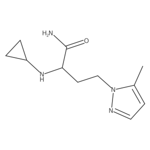 2-(Cyclopropylamino)-4-(5-methyl-1h-pyrazol-1-yl)butanamide Structure