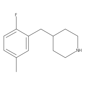 4-(2-Fluoro-5-methylbenzyl)piperidine Structure