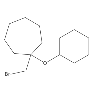 1-(Bromomethyl)-1-(cyclohexyloxy)cycloheptane结构式