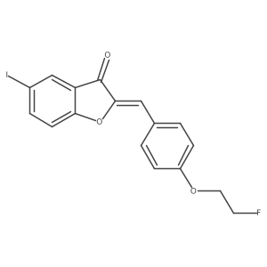 3(2H)-Benzofuranone, 2-[[4-(2-fluoroethoxy)phenyl]methylene]-5-iodo-结构式