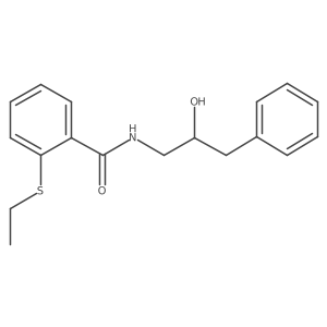 2-(ethylthio)-N-(2-hydroxy-3-phenylpropyl)benzamide结构式