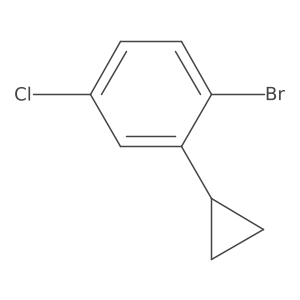 1-Bromo-4-chloro-2-cyclopropylbenzene结构式