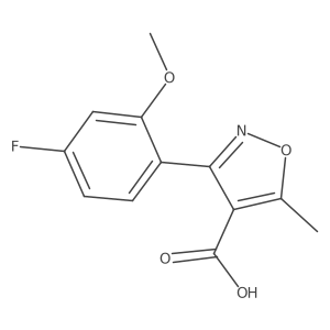 3-(4-Fluoro-2-methoxyphenyl)-5-methylisoxazole-4-carboxylic acid结构式