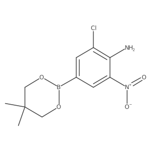 2-Chloro-4-(5,5-dimethyl-[1,3,2]dioxaborinan-2-yl)-6-nitro-phenylamine Structure