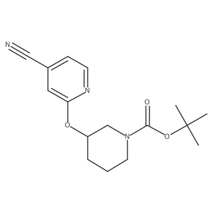(R)-tert-butyl 3-((4-cyanopyridin-2-yl)oxy)piperidine-1-carboxylate Structure