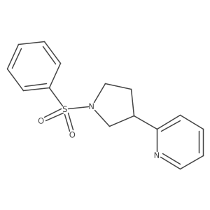 2-(1-(Phenylsulfonyl)pyrrolidin-3-yl)pyridine结构式