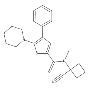 N-(1-cyanocyclobutyl)-N-methyl-5-(morpholin-4-yl)-4-phenylthiophene-2-carboxamide结构式