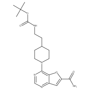 Tert-butyl (2-(1-(6-carbamoylfuro[3,2-d]pyrimidin-4-yl)piperidin-4-yl)ethyl)carbamate Structure