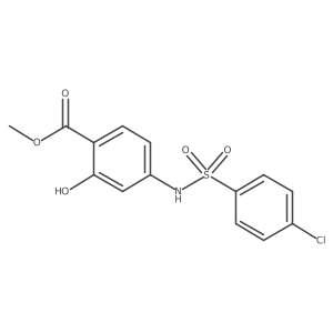 Methyl 4-((4-chlorophenyl)sulfonamido)-2-hydroxybenzoate结构式