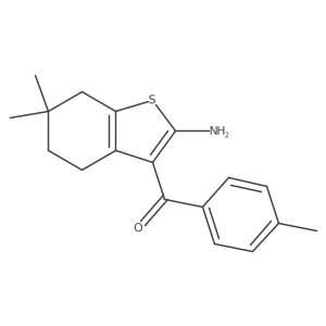 6,6-Dimethyl-3-(4-methylbenzoyl)-4,5,6,7-tetrahydro-1-benzothiophen-2-amine Structure