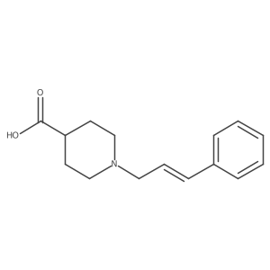 1-(3-Phenyl-2-propen-1-yl)-4-piperidinecarboxylic acid Structure