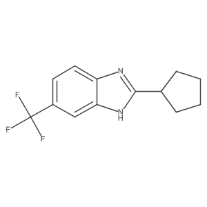2-cyclopentyl-6-(trifluoromethyl)-1H-1,3-benzodiazole结构式