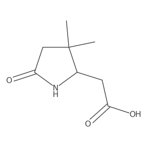 2-(3,3-Dimethyl-5-oxopyrrolidin-2-yl)acetic acid结构式
