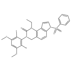 3-(2,6-difluoro-3,5-dimethoxyphenyl)-1-ethyl-7-(phenylsulfonyl)-1,3,4,7-tetrahydro-2H-pyrrolo[3',2':5,6]pyrido[4,3-d]pyrimidin-2-one Structure