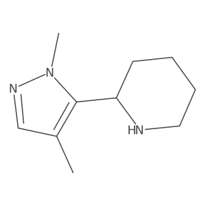 2-(1,4-dimethyl-1H-pyrazol-5-yl)piperidine Structure