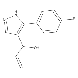1-[3-(4-fluorophenyl)-1H-pyrazol-4-yl]prop-2-en-1-ol Structure