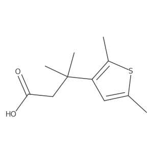 3-(2,5-Dimethylthiophen-3-yl)-3-methylbutanoic acid结构式