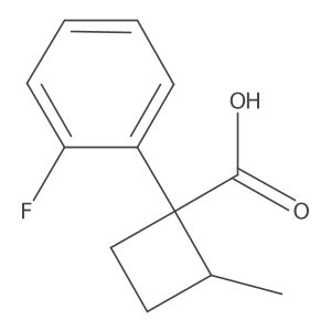 1-(2-Fluorophenyl)-2-methylcyclobutane-1-carboxylic acid Structure