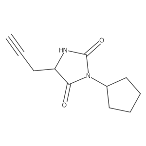 3-Cyclopentyl-5-(prop-2-yn-1-yl)imidazolidine-2,4-dione Structure