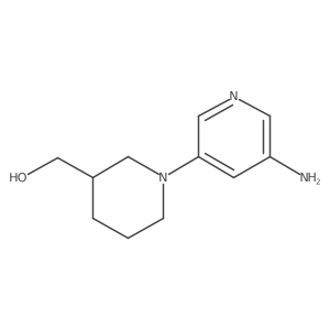 (1-(5-Aminopyridin-3-yl)piperidin-3-yl)methanol结构式