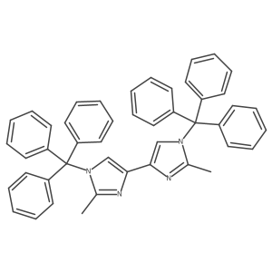 2-Methyl-4-(2-methyl-1-tritylimidazol-4-yl)-1-tritylimidazole Structure