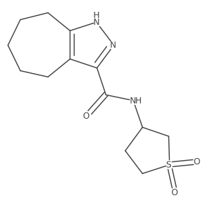 N-(1,1-dioxidotetrahydrothiophen-3-yl)-1,4,5,6,7,8-hexahydrocyclohepta[c]pyrazole-3-carboxamide结构式