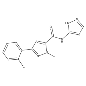 3-(2-chlorophenyl)-1-methyl-N-(4H-1,2,4-triazol-3-yl)-1H-pyrazole-5-carboxamide Structure