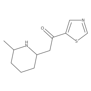 2-(6-Methylpiperidin-2-yl)-1-(1,3-thiazol-5-yl)ethan-1-one Structure