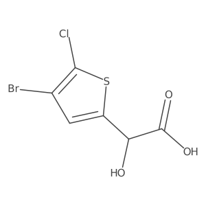 2-(4-Bromo-5-chlorothiophen-2-yl)-2-hydroxyacetic acid结构式