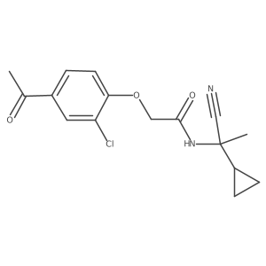 2-(4-Acetyl-2-chlorophenoxy)-N-(1-cyano-1-cyclopropylethyl)acetamide Structure